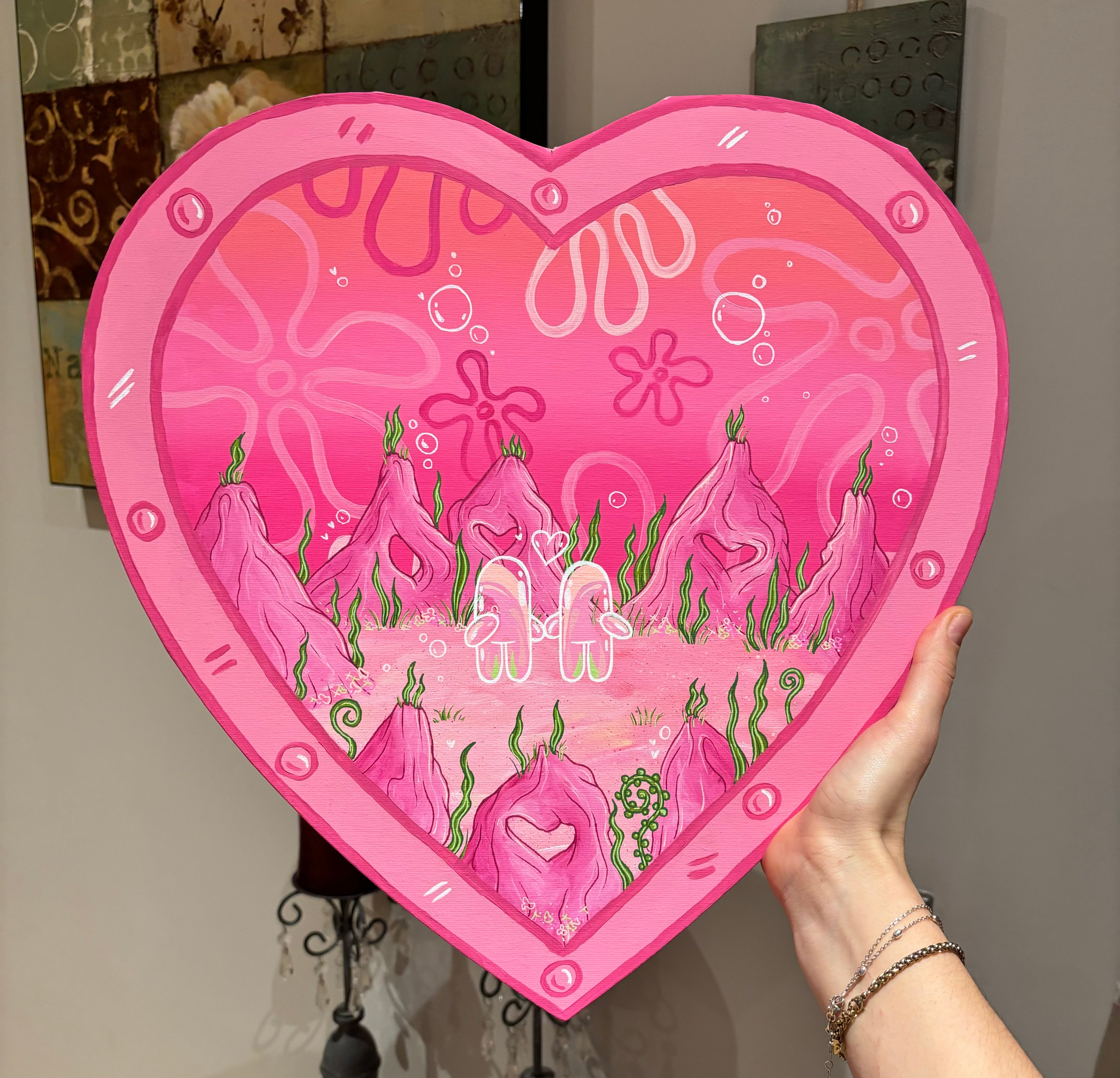 Pink Heart Window Monochrom - Pink Heart Window – Diaphona